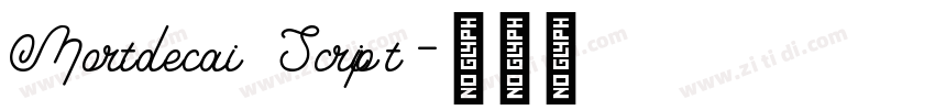 Mortdecai Script字体转换
